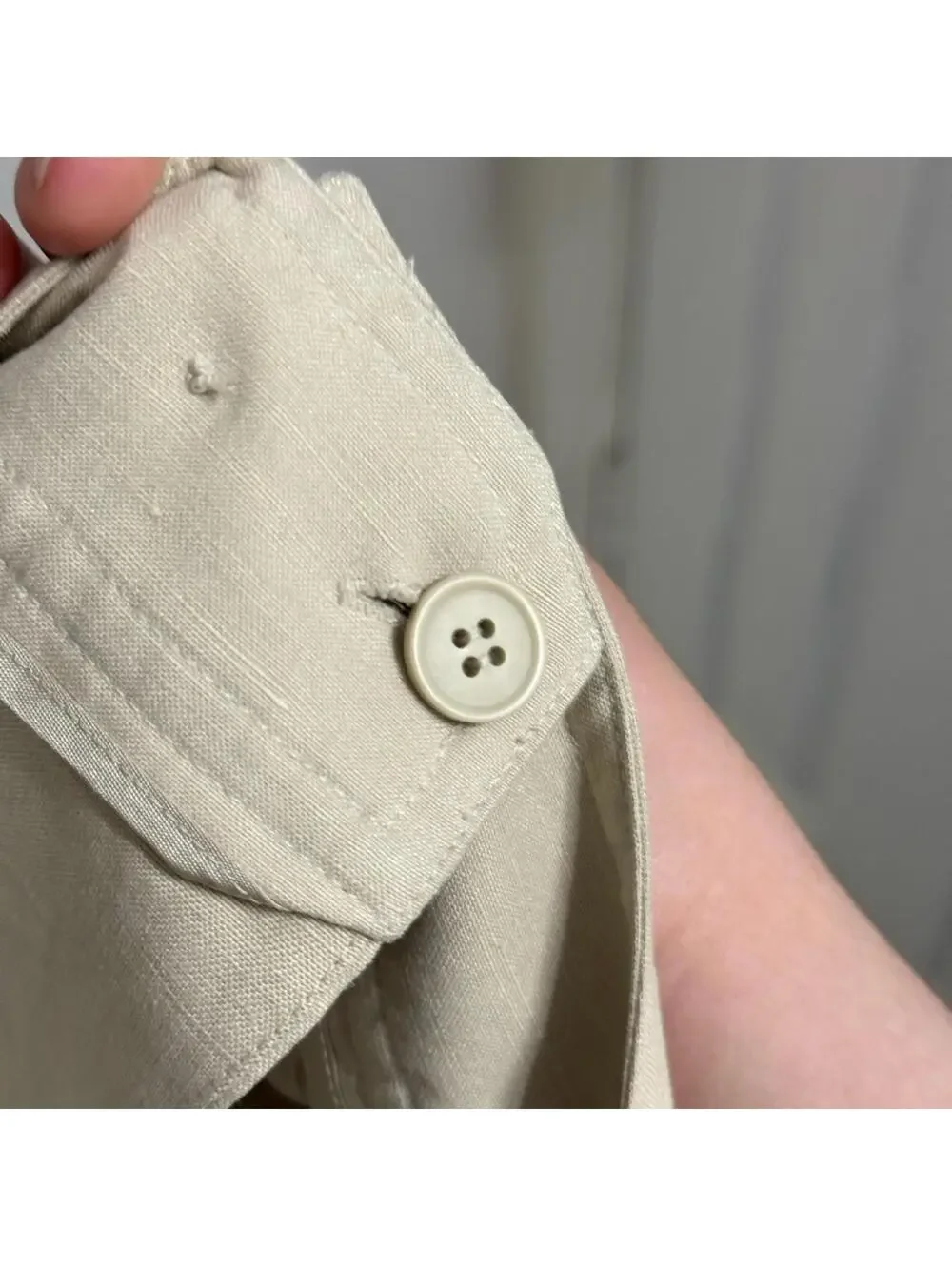 NWT Vintage Petite Sophisticate Cream Cargo Style Pencil Skirt- Size 12 Petite - Picture 5 of 6